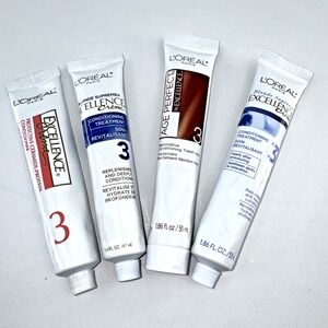 4 X Loreal Paris Excellence Creme Conditioning Hair Treatment #3 Tube Age Perfec